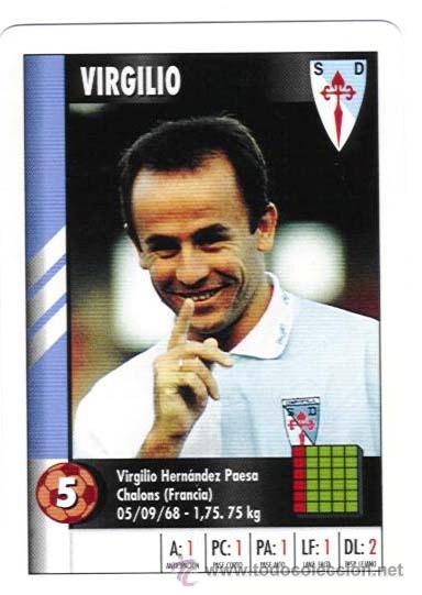 Cromos de f&uacute;tbol: VIRGILIO. COMPOSTELA. SUPER GOL. MARCA. NUEVO - Foto 1