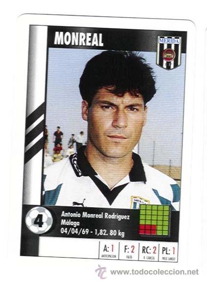 Cromos de f&uacute;tbol: MONREAL. MERIDA. SUPER GOL. MARCA. NUEVO - Foto 1