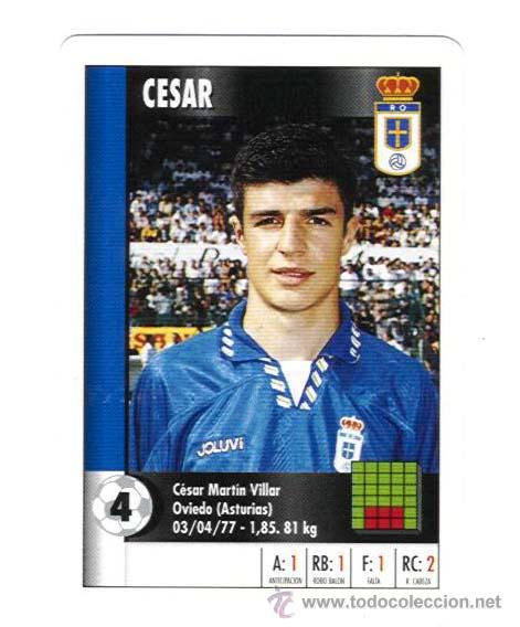 Cromos de f&uacute;tbol: CESAR. OVIEDO. SUPER GOL. MARCA. NUEVO - Foto 1