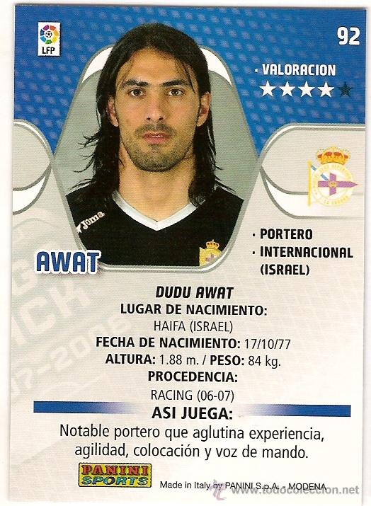 Football Stickers: MEGA CRACKS 2007-08 N&ordm; 92 R C DEPORTIVO AWAT ED PANINI