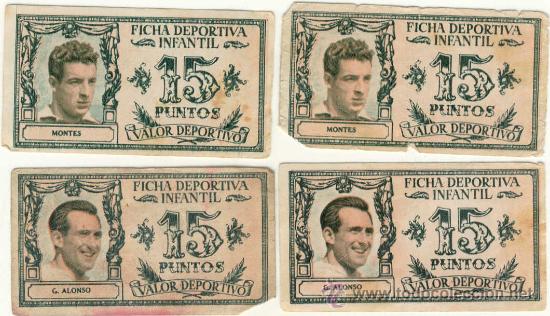 Cromos de F&uacute;tbol: (2621-F)CROMOS FUTBOL DE 15 PUNTOS MONEDERO DEPORTIVO INFANTIL LIGA 1952-53
