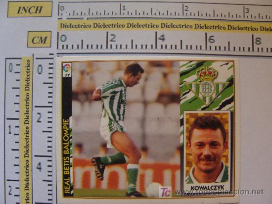 Fu&szlig;ball-Sticker: CROMO LIGA 1997 - 1998.  REAL BETIS BALOMPIE KOWALCZYK EDICIONES ESTE.