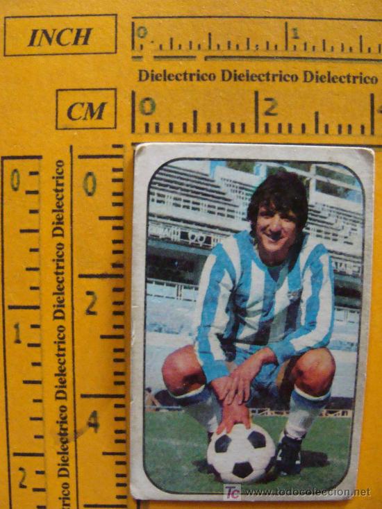 Figurine di Calcio: CROMO DE LA LIGA 1976 - 1977. CLUB DEPORTIVO M&Aacute;LAGA. BUSTILLO. EDICIONES ESTE.