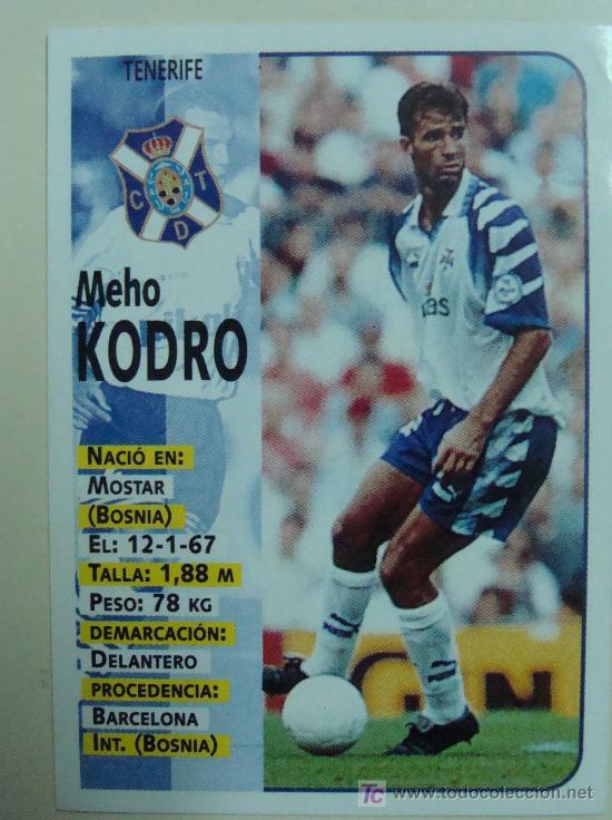 Cartes &agrave; collectionner de Football: CROMO DE LA LIGA 1998 - 1999. CLUB DEPORTIVO TENERIFE. 309 MEHO KODRO. PANINI.