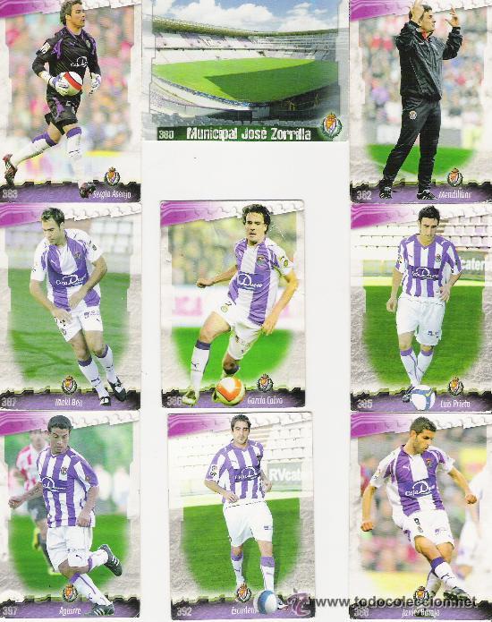 Cromos de Futebol: TEMPORADA 2008-2009---MUNDICROMO---FICHAS 2009---1 CROMO REAL VALLADOLID--N&ordm; 392--ESCUDERO