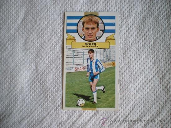 Cromos de f&uacute;tbol: ESTE 85 86 SOLER  ESPA&Ntilde;OL BAJA DIFICIL - Foto 1