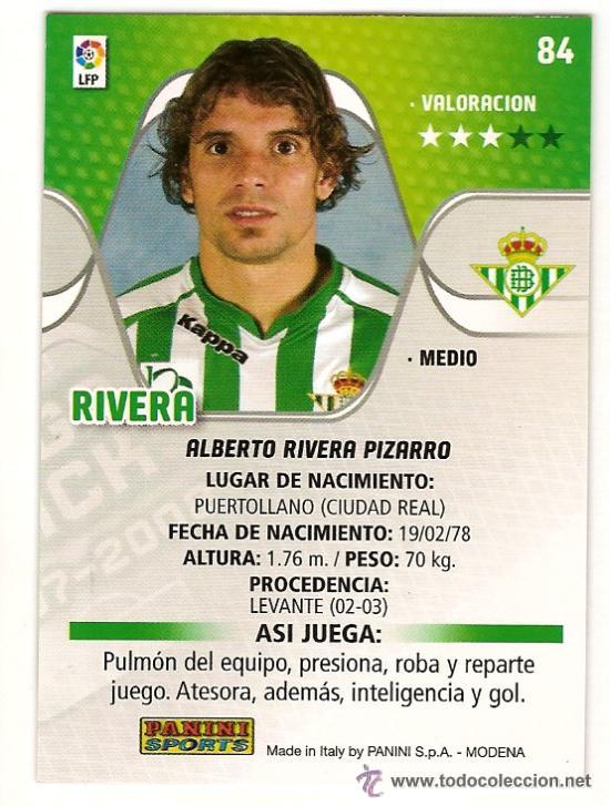 Football Stickers: PANINI SPORT---1 CROMO TEMPORADA 2007-2008 (MEGA CRAKS)---REAL BETIS---N&ordm; 84---RIVERA