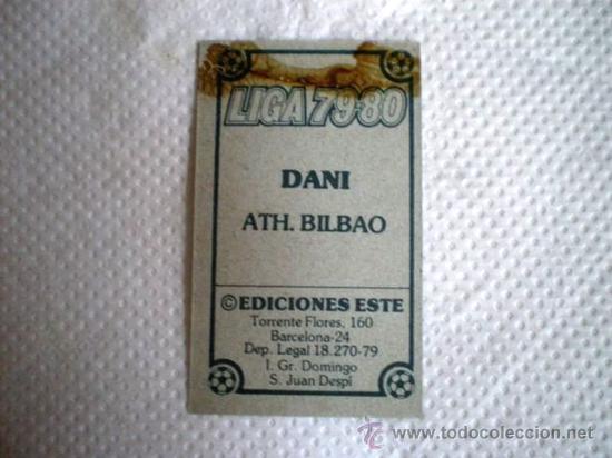 Cromos de f&uacute;tbol: ESTE 79 80 ATH BILBAO DANI DIFICIL - Foto 2