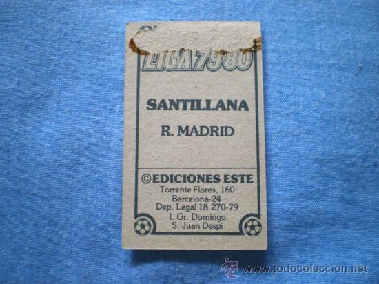 Cromos de f&uacute;tbol: ESTE 79 80 REAL MADRID SANTILLANA DIFICIL - Foto 2