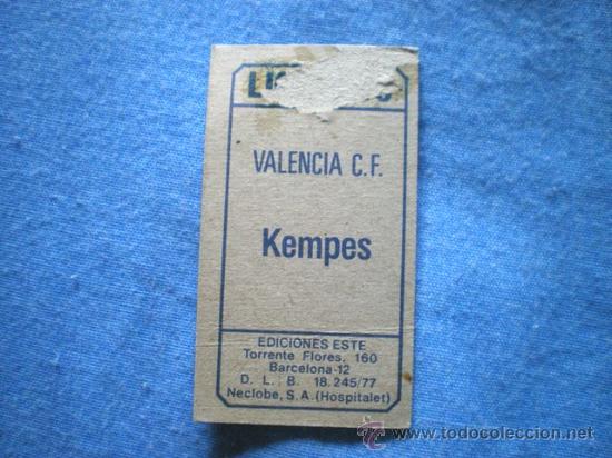 Cromos de f&uacute;tbol: ESTE 77 78 VALENCIA KEMPES DIFICIL - Foto 2