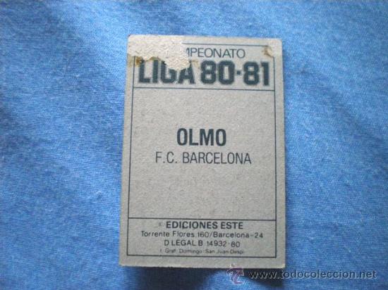 Cromos de f&uacute;tbol: ESTE 80 81 BARCELONA OLMO - Foto 2