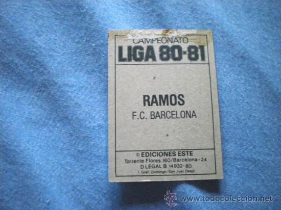 Cromos de f&uacute;tbol: ESTE 80 81 BARCELONA RAMOS - Foto 2