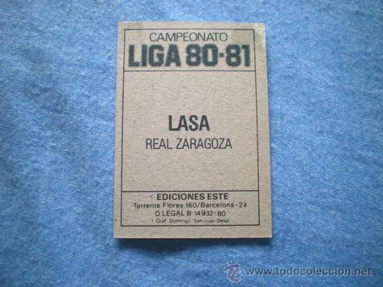 Cromos de f&uacute;tbol: ESTE 80 81 REAL ZARAGOZA LASA - Foto 2