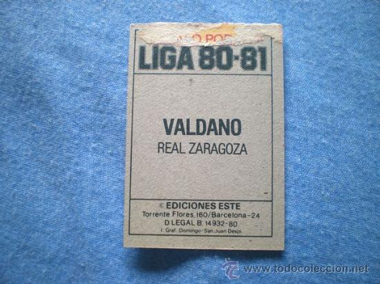 Cromos de f&uacute;tbol: ESTE 80 81 REAL ZARAGOZA VALDANO - Foto 2
