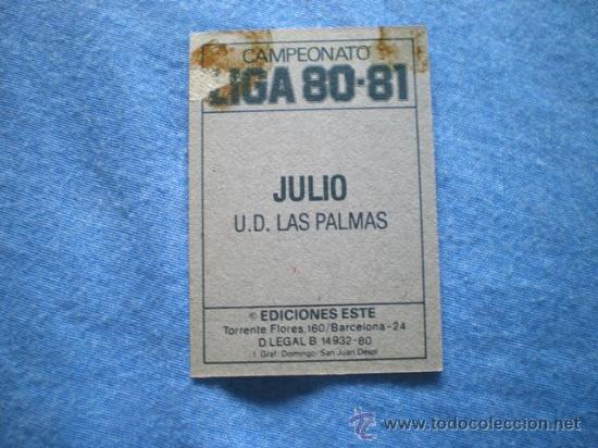 Cromos de f&uacute;tbol: ESTE 80 81 LAS PALMAS JULIO - Foto 2