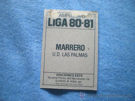 Cromos de f&uacute;tbol: ESTE 80 81 LAS PALMAS MARRERO - Foto 2