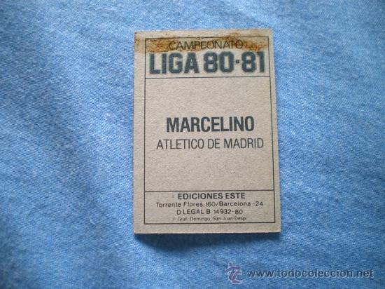 Cromos de f&uacute;tbol: ESTE 80 81 AT. MADRID MARCELINO - Foto 2