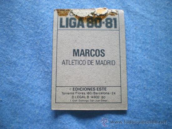 Cromos de f&uacute;tbol: ESTE 80 81 AT. MADRID MARCOS - Foto 2