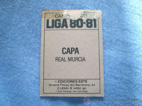 Cromos de f&uacute;tbol: ESTE 80 81 MURCIA CAPA - Foto 2
