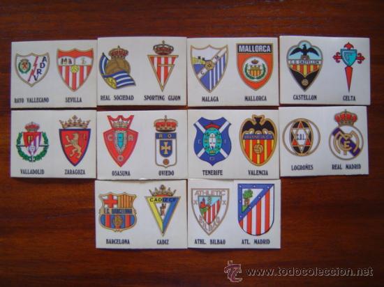 Cromos de f&uacute;tbol: PANINI FUTBOL 90 - Los 10 cromos no numerados con los 20 ESCUDOS - Sueltos a 2,50 Euros / cromo