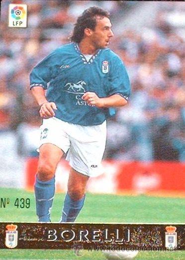 Football Stickers: 1 CROMO---TEMPORADA 97/98---MUNDICROMO (MC SPORT)---REAL OVIEDO---N&ordm; 439---BORELLI (EL MEJOR)