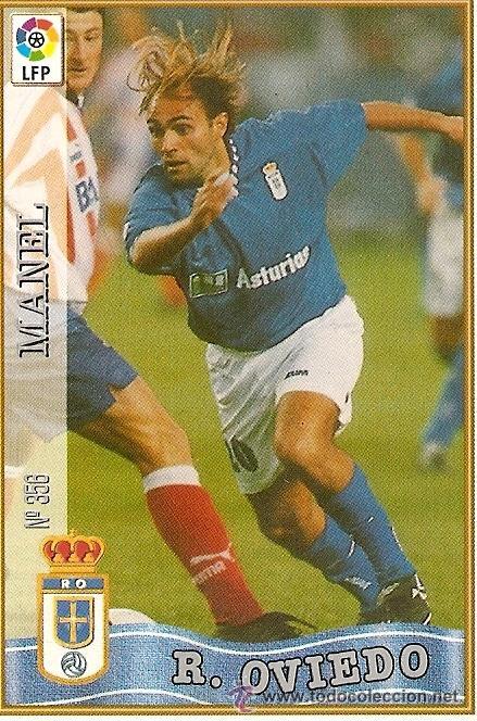 Football Stickers: 1 CROMO---TEMPORADA 97/98---MUNDICROMO (MC SPORT)---REAL OVIEDO---N&ordm; 356---MANEL