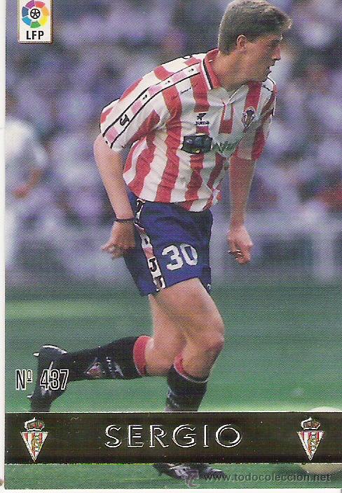 Cromos de F&uacute;tbol: 1 CROMO---TEMPORADA 97/98---MUNDICROMO (MC SPORT)---R.SPORTING DE GIJON---N&ordm; 437--SERGIO (EL MEJOR)