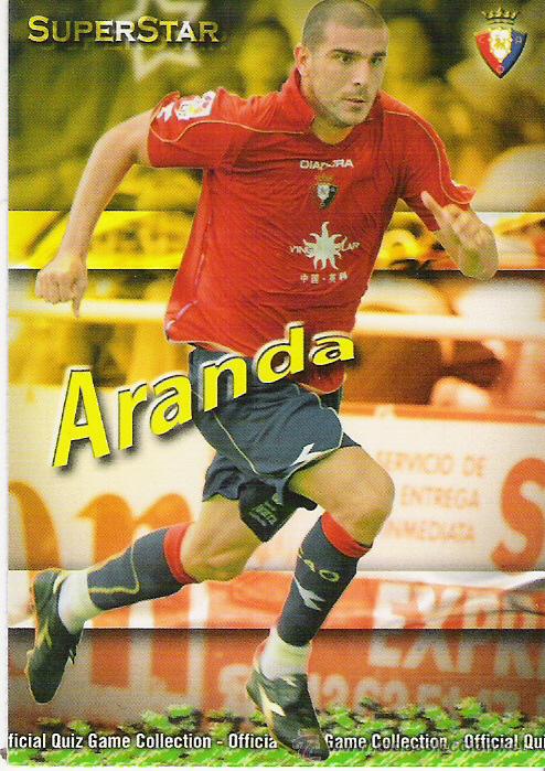 Figurine di Calcio: 1 CROMO---TEMPORADA 2009-2010--MUNDICROMO (MC SPORT)---C.AT OSASUNA--N&ordm; 404--(SUPERSTAR)--ARANDA