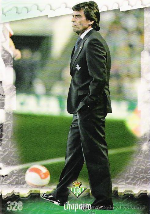 Figurine di Calcio: 1 CROMO---TEMPORADA 2008-2009---MUNDICROMO (MC SPORT)---REAL BETIS---N&ordm; 328---CHAPARRO (ENTRENADOR)