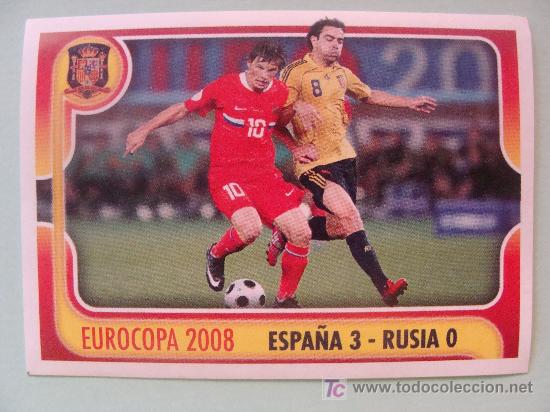 Fu&szlig;ball-Sticker: CROMO DE LA COPA CONFEDERACIONES 2009. &iexcl;&iexcl;A POR ELLOS&iexcl;&iexcl;. 163 EUROCOPA 2008 ESPA&Ntilde;A RUSIA PANINI
