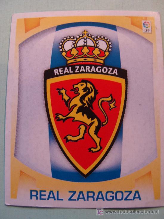 Figurine di Calcio: CROMO DE LA LIGA 2009 - 2010. REAL ZARAGOZA CLUB DE F&Uacute;TBOL. ESCUDO. EDICIONES ESTE.