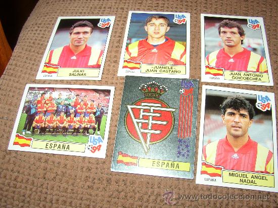 Cromos de f&uacute;tbol: 6CROMOS MUNDIAL FUTBOL USA EDICIONES PANINI , WORLD CUP USA 1994