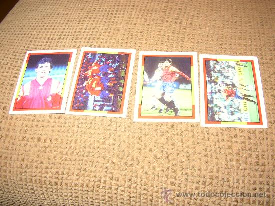 Cromos de f&uacute;tbol: ESPA&Ntilde;A 94 LOTE DE 4 CROMOS - Foto 1