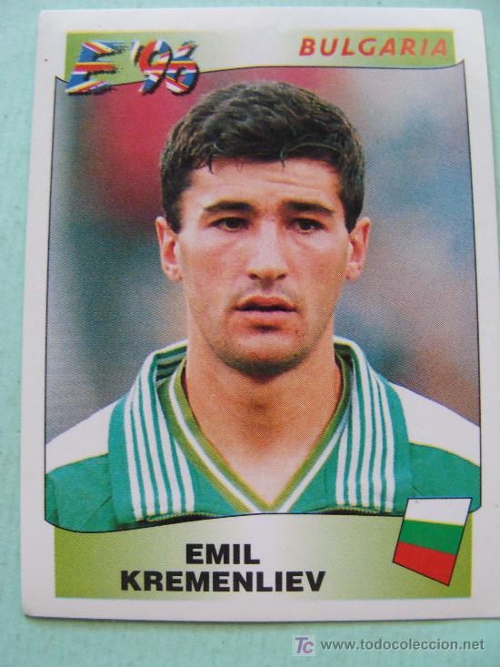 Fu&szlig;ball-Sticker: CROMO DE F&Uacute;TBOL. 138 SELECCI&Oacute;N BULGARIA. EMIL KREMENLIEV. EUROCOPA 1996. EUROPA 96 PANINI.