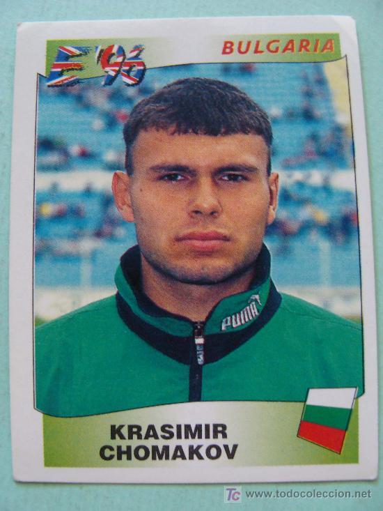 Figurine di Calcio: CROMO DE F&Uacute;TBOL. 142 SELECCI&Oacute;N BULGARIA. KRASIMIR CHOMAKOV. EUROCOPA 1996. EUROPA 96 PANINI.
