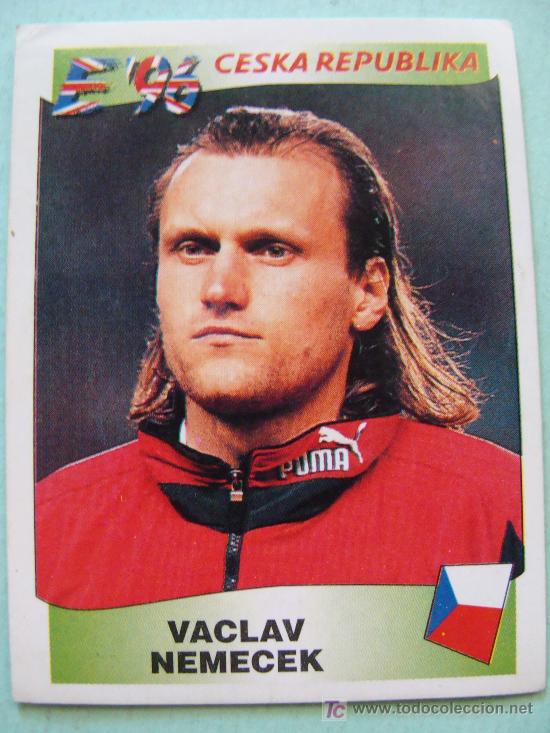 Figurine di Calcio: CROMO DE F&Uacute;TBOL. 225 SELECCI&Oacute;N REP&Uacute;BLICA CHECA VACLAV NEMECEK. EUROCOPA 1996. EUROPA 96 PANINI.