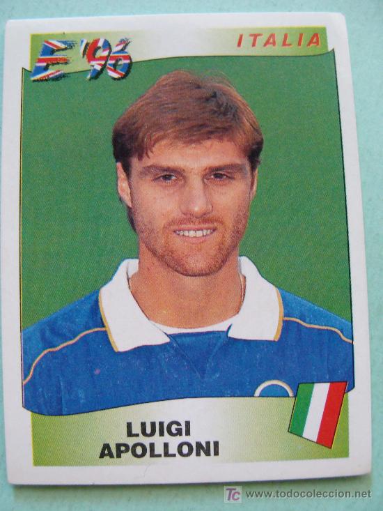 Figurine di Calcio: CROMO DE F&Uacute;TBOL. 241 SELECCI&Oacute;N ITALIA. LUIGI APOLLONI. EUROCOPA 1996. EUROPA 96 PANINI.