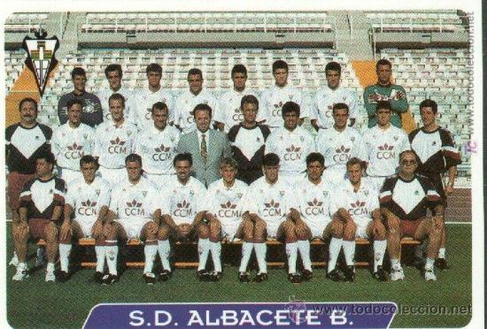 Cromos de F&uacute;tbol: 1 CROMO MUNDICROMO FICHAS LIGA 95-96 ( 1995-1996 ) - S.D ALBACETE B. - N&ordm; 289 - PLANTILLA