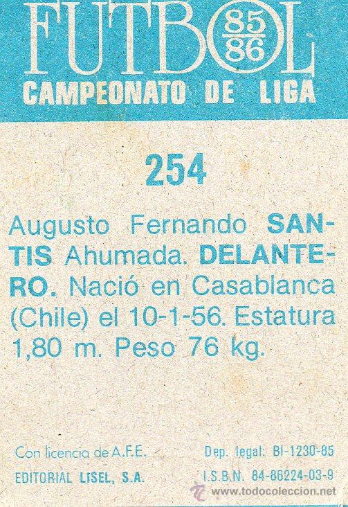 Cromos de f&uacute;tbol: Ed. Lisel 85 - 86 / Santis - Las Palmas - Foto 2