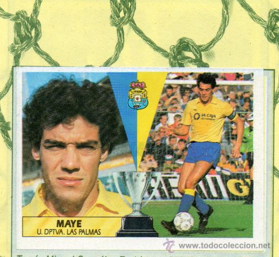 Cromos de f&uacute;tbol: Ed. Este 87 - 88 / Maye (Las Palmas) + Huguet (Logro&ntilde;&eacute;s) - Foto 1