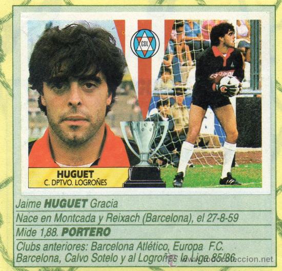 Cromos de f&uacute;tbol: Ed. Este 87 - 88 / Maye (Las Palmas) + Huguet (Logro&ntilde;&eacute;s) - Foto 2