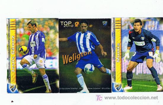Cromos de f&uacute;tbol: Malaga 3 cromos 2009/10 - Foto 1