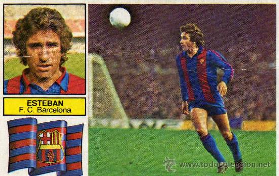 Cromos de f&uacute;tbol: esteban, sin letras en  el escudo este 82-83 - Foto 1