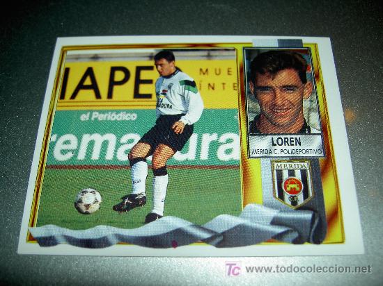 Figurine di Calcio: CROMO LOREN MERIDA CROMOS ALBUM EDICIONES ESTE LIGA FUTBOL 1995-1996 95-96