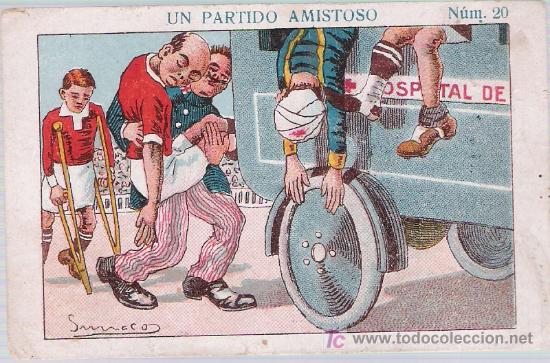 Cromos de Futebol: Un partido Amistoso n&ordm;  20.  Chocolates Eureka.