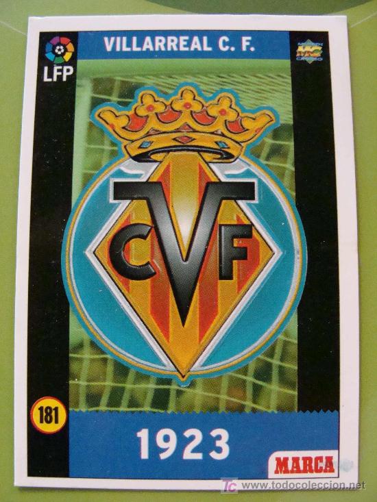 Cartes &agrave; collectionner de Football: FICHAS DE LA LIGA 1998 1999. VILLAREAL CLUB DE F&Uacute;TBOL. 181 ESCUDO. FICHA MUNDICROMO.