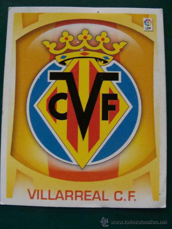 Fu&szlig;ball-Sticker: CROMO DE LA LIGA 2009 - 2010. VILLAREAL CLUB DE F&Uacute;TBOL / ESCUDO. EDICIONES ESTE.