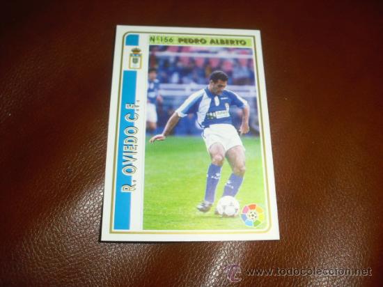 Fu&szlig;ball-Sticker: FICHA DE LA LIGA 1994 1995 94 95 MUNDICROMOS REAL OVIEDO C.F. PEDRO ALBERTO