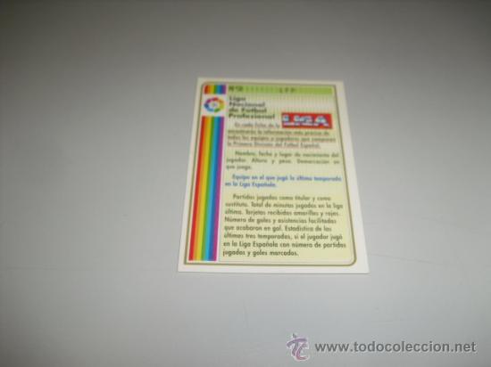 Cromos de Futebol: FICHA DE LA LIGA 1994 1995 94 95 MUNDICROMOS FUTBOL FICHA LO QUE LLEVA CADA FICHA