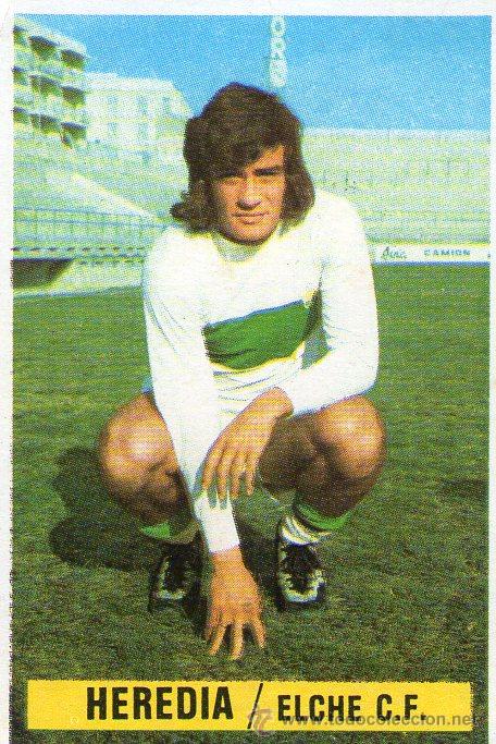 Cromos de f&uacute;tbol: HEREDIA (ELCHE) - EDICIONES ESTE 74/75 - NUNCA PEGADO. - Foto 1